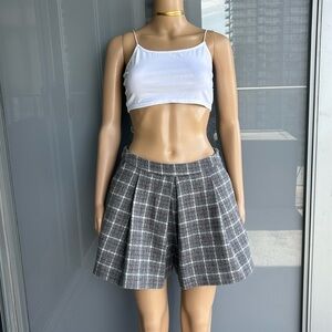 Low Waist Plaid Skort